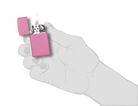 Зажигалка ZIPPO Slim® с покрытием Pink Matte 1638 Зажигалка ZIPPO Slim® с покрытием Pink Matte 1638
