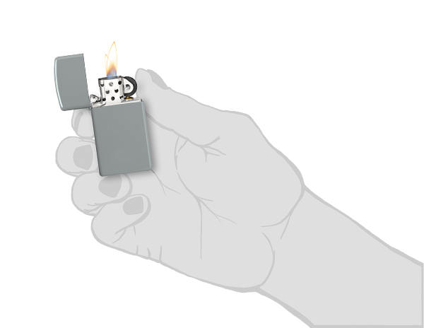 Зажигалка ZIPPO Slim® с покрытием Flat Grey 49527 Зажигалка ZIPPO Slim® с покрытием Flat Grey 49527
