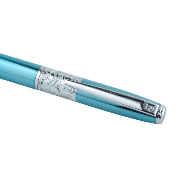 Шариковая ручка Pierre Cardin Baron - Turquoise Silver