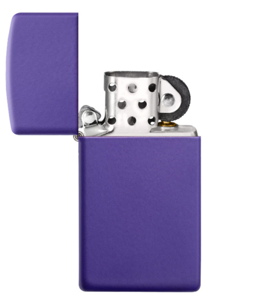Зажигалка ZIPPO Slim® с покрытием Purple Matte 1637 Зажигалка ZIPPO Slim® с покрытием Purple Matte 1637