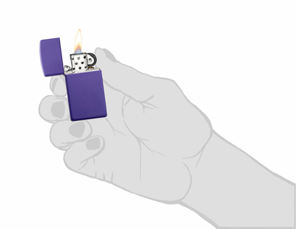 Зажигалка ZIPPO Slim® с покрытием Purple Matte 1637 Зажигалка ZIPPO Slim® с покрытием Purple Matte 1637