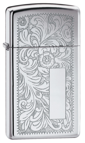 Зажигалка ZIPPO Slim® Venetian® с покрытием High Polish Chrome 1652 Зажигалка ZIPPO Slim® Venetian® с покрытием High Polish Chrome 1652