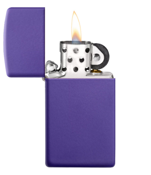 Зажигалка ZIPPO Slim® с покрытием Purple Matte 1637 Зажигалка ZIPPO Slim® с покрытием Purple Matte 1637