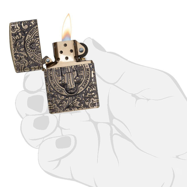 Зажигалка Zippo St. Benedict Design Зажигалка Zippo St. Benedict Design