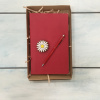 Подарочный набор: блокнот thinkme красный, ручка, значок Подарочный набор: блокнот thinkme красный, ручка, значок
