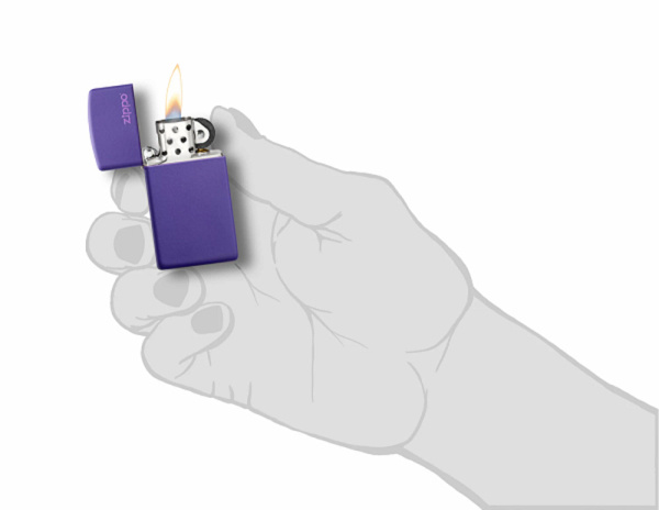 Зажигалка ZIPPO Slim® с покрытием Purple Matte 1637ZL Зажигалка ZIPPO Slim® с покрытием Purple Matte 1637ZL