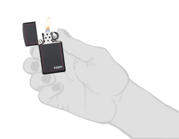 Зажигалка ZIPPO Slim® с покрытием Black Matte 1618ZB Зажигалка ZIPPO Slim® с покрытием Black Matte 1618ZB