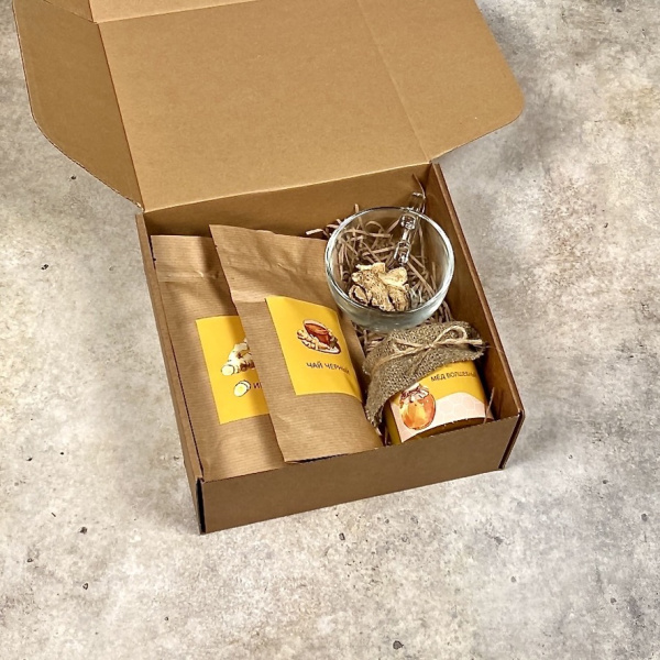 Подарочный набор Имбирный чай и мед #71 Подарочный набор Имбирный чай и мед #71