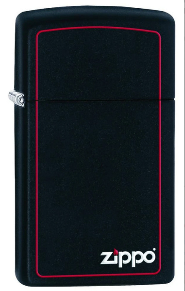 Зажигалка ZIPPO Slim® с покрытием Black Matte 1618ZB Зажигалка ZIPPO Slim® с покрытием Black Matte 1618ZB