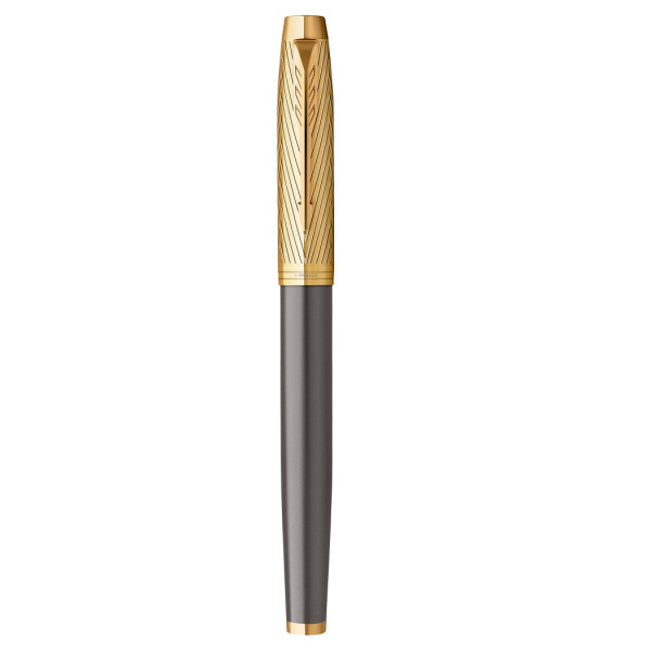 Ручка перьевая Parker IM Premium Pioneers F329, Arrow Grey GT (Перо F)